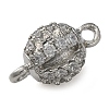 Brass Micro Pave Clear Cubic Zirconia Connector Charms KK-A230-06C-P-2