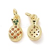 Brass Micro Pave Cubic Zirconia Charms KK-E068-VF149-1