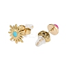 304 Stainless Steel Rhinestone Stone Dyeing Stud Earrings EJEW-S224-04G-01-3