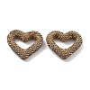 Heart Shape Polymer Clay Rhinestone Beads CLAY-NH0001-09A-02-1