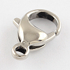 Polished 304 Stainless Steel Lobster Claw Clasps STAS-R072-09A-1