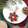 Christmas Themed Glass Snowflake Pendant Decoration HJEW-TA00362-1