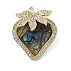 Strawberry Crystal Rhinestone & Acrylic Brooch LS-JEWB-G040-01G-1
