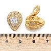 Brass Micro Pave Clear Cubic Zirconia Clip-on Earrings X-EJEW-H154-11A-G-5
