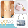 8Pcs 4 Styles Brass Spring Gate Rings KK-BC0013-65-6