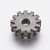 Brass Micro Pave Cubic Zirconia Bead Spacers ZIRC-E143-21B-1
