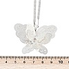 201 Stainless Steel Crystal Rhinestone 3D Hollow Butterfly Pendant Necklaces for Women LS-NJEW-K283-30P-5