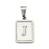 304 Stainless Steel Pave Natural White Shell Pendants STAS-S130-03P-J-1