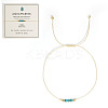 Natural Aquamarine Braided Beads Bracelets for Women LS-LU0568-3-2