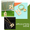 6Pcs 6 Style 316 Surgical Stainless Steel Charms STAS-UN0040-38G-6