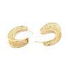 Rack Plating Brass Hollow Out C-shape Stud Earrings for Women EJEW-F308-08G-2