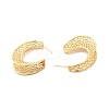 Rack Plating Brass Hollow Out C-shape Stud Earrings for Women EJEW-F308-08G-2