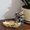 Resin Dragon Boat Trays Figurines Statue for Home Office Desktop Decoration PW-WG88418-01-2