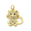 Brass Micro Pave Cubic Zirconia Pendants FIND-Z023-03C-1
