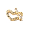 Christmas Theme Brass Micro Pave Cubic Zirconia Charms  KK-P278-02A-G-2