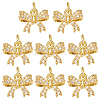 8Pcs Rack Plating Brass Micro Pave Clear Cubic Zirconia Pendants FIND-HY0003-74-1
