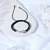 1Pc Sport Theme Acylic & Alloy Braided Bead Bracelets BJEW-LP0003-23D-3