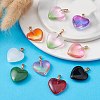10Pcs 8 Style Spray Painted Glass Pendants GLAA-YW0003-23-5
