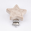 Beech Wood Baby Pacifier Holder Clips WOOD-T015-19-1