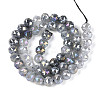 Anti-Tarnish Electroplate Glass Beads Strands GLAA-N064-8mm-14-3