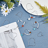 300Pcs 3 Styles 304 Stainless Steel Hoop Earring Findings STAS-UN0023-08-3