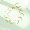 304 Stainless Steel Ring Link Chain Bracelets BJEW-P373-02C-G-2