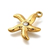 Ion Plating(IP) 304 Stainless Steel Rhinestone Pendants STAS-A104-16G-3