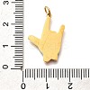 Pride 304 Stainless Steel Enamel Pendants STAS-B079-01G-15-3