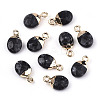 Natural Larvikite Charms X-G-N326-58A-1