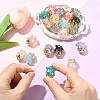 5Pcs UV Plating Transparent Acrylic Beads MACR-YW0004-28A-5