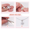 4Pcs 4 Colors Brass Micro Pave Cubic Zirconia Tube Bails KK-DR0001-17-3