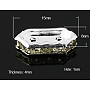 Brass Rhinestone Bridge Spacer X-RB-H247-15x6x4mm-01S-1