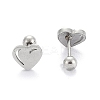 Tarnish Resistant 201 Stainless Steel Barbell Cartilage Earrings LS-EJEW-R147-38-1