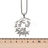 Gothic 201 Stainless Steel Hollow Moon Woman Pendant Necklaces LS-NJEW-K283-04P-3