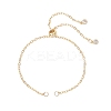 2MM Brass Cable Chain Slider Bracelet Making AJEW-JB01560-1