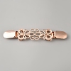 Flower Zinc Alloy & Rhinestone Cardigan Clips JEWB-WH0039-55RG-1