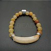 Natural Tiger Eye Beaded Stretch Bracelets VB4000-6-1