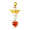Angel ABS Plastic Imitation Pearl Pendant Decorations HJEW-JM02859-02-1