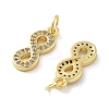 Brass Micro Pave Cubic Zirconia Pendants KK-C092-10G-2