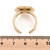 Hollow Star 304 Stainless Steel Open Cuff Ring Components STAS-F366-07E-G-2