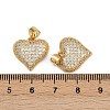 Brass Micro Pave Clear Cubic Zirconia Pendants ZIRC-I367-13G-04-3