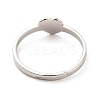 Non-Tarnish 201 Stainless Steel Heart Adjustable Ring for Women RJEW-F131-06P-3
