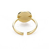 Flat Round with Evil Eye Enamel Lucky Cuff Ring RJEW-N035-084-NF-3
