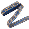 Rhombus Pattern Polyester Ribbon with Paillette OCOR-WH0047-49B-1