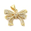 Brass Micro Pave Clear Cubic Zirconia Pendants FIND-Z041-07G-1