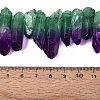 Two Tone Spray Painted Natural Quartz Crystal Points Beads Strands G-Q610-03F-4