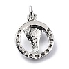 Brass Micro Pave Cubic Zirconia Charms ZIRC-F131-12P-2