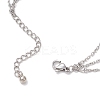 304 Stainless Steel Satellite Chain Toe Ring Anklets for Women AJEW-AN00662-02-5