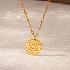 Stylish 304 Stainless Steel Star of David Pendant Necklace for Women's Daily Wear LS-NW9851-1-1