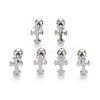 Tarnish Resistant 201 Stainless Steel Barbell Cartilage Earrings EJEW-R147-31-2